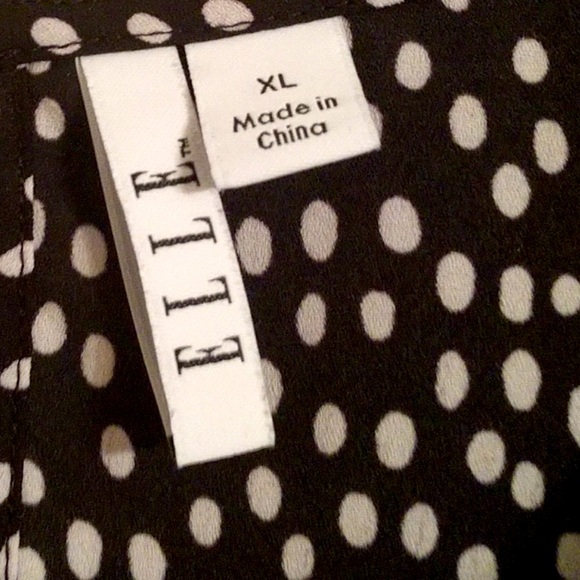 ELLE PEPLUM BELL SLEEVE POLKA DOT BLOUSE - Picture 3 of 9